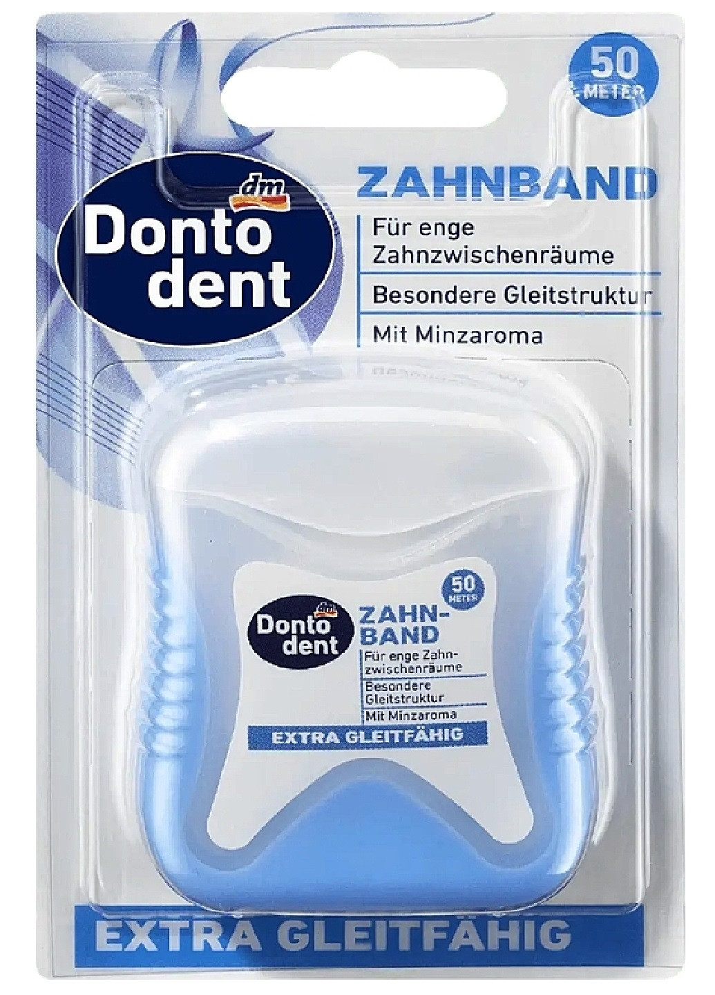 Зубна нитка з ароматом м'яти 50 м Dontodent (257934403)