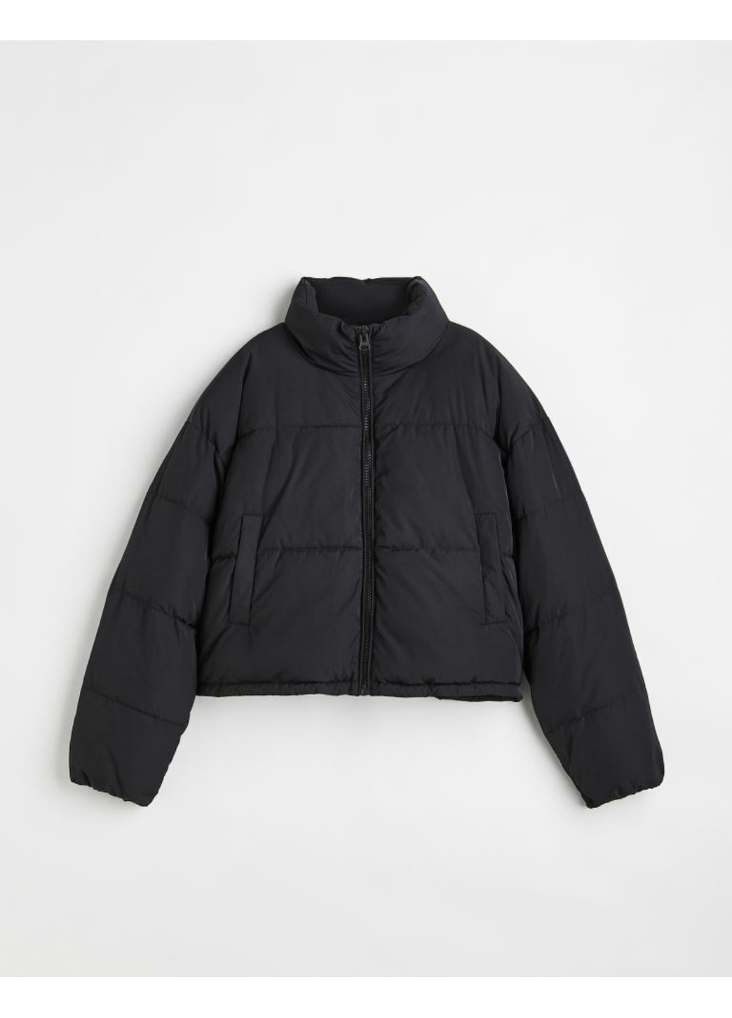 Черная демисезонная женская стеганная куртка (56297) xs черная H&M