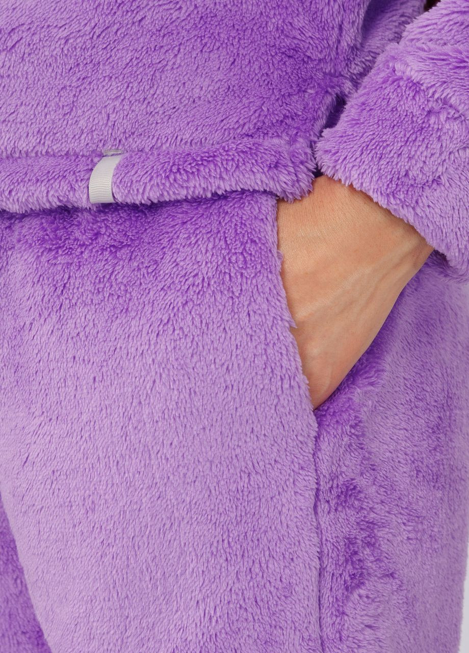 Сиреневая всесезон костюм домашний махровый кофта со штанами кофта + брюки Maybel