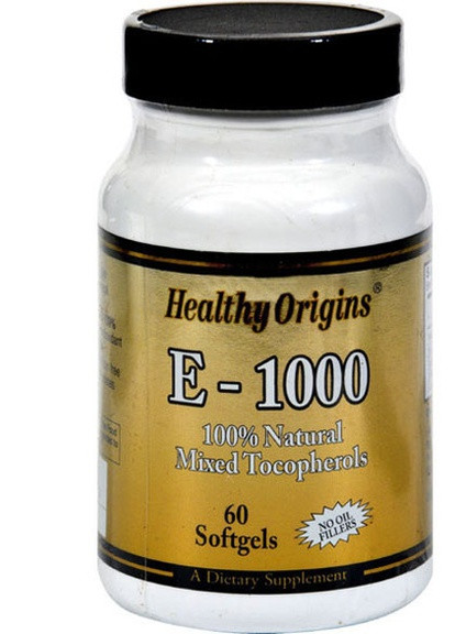Vitamin E 1000 IU 60 Softgels Healthy Origins (256720385)