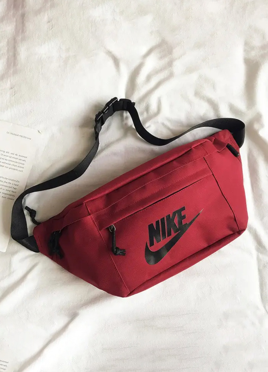 Сумка Nike Tech Hip Pack велика бананка найк чоловіча жіноча сумка червона No Brand (256989686)