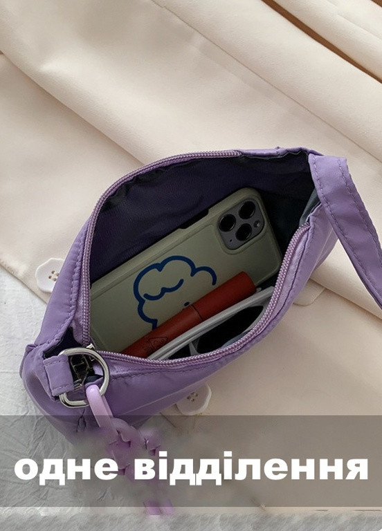 Женская маленькая сумочка багет XM7257 через плечо белая No Brand (259294537)