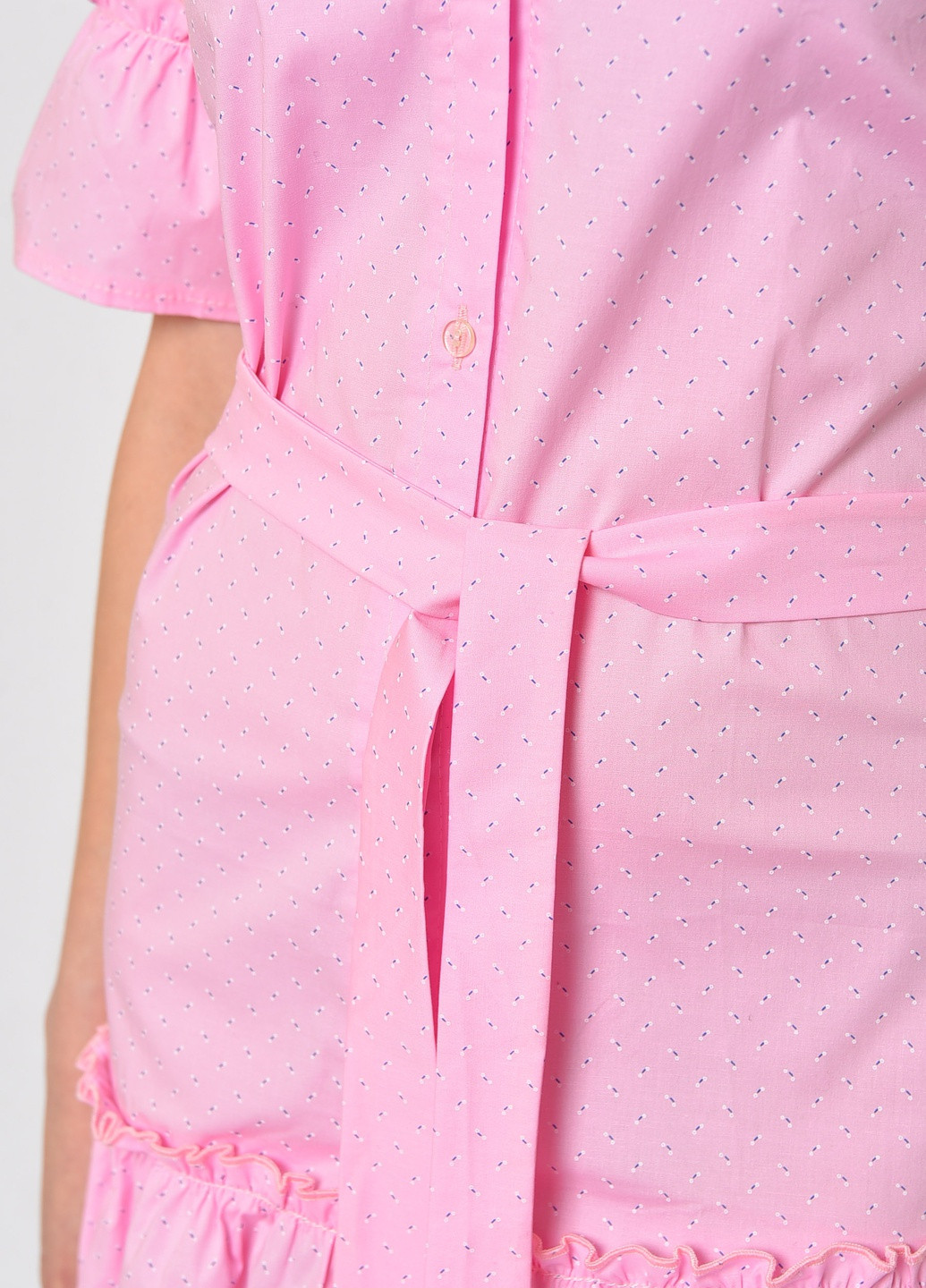 Розовое коктейльное платье женское розового цвета рубашка Let's Shop однотонное