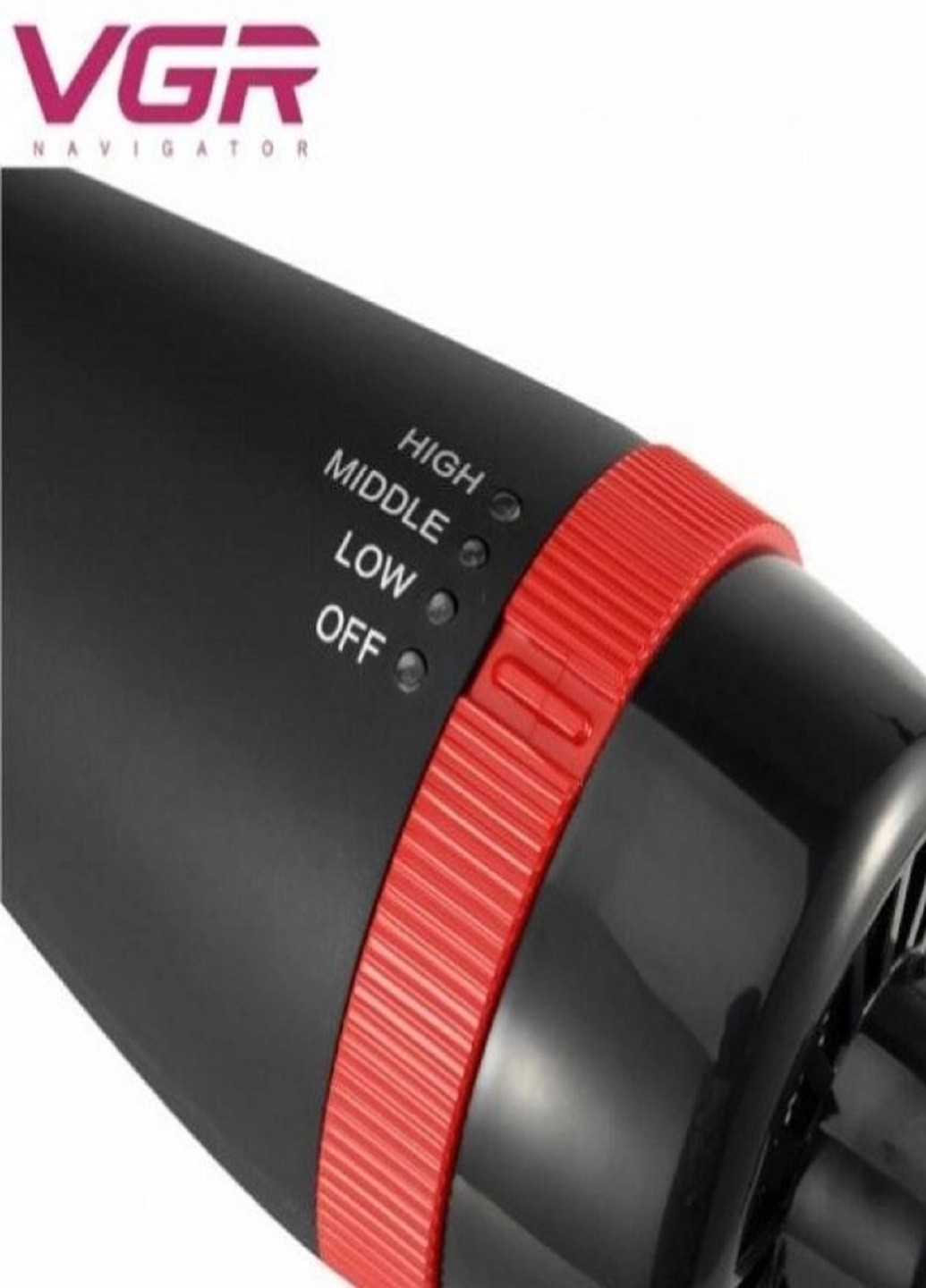 Фен расческа V-416 для укладки волос черный VGR (259504009)