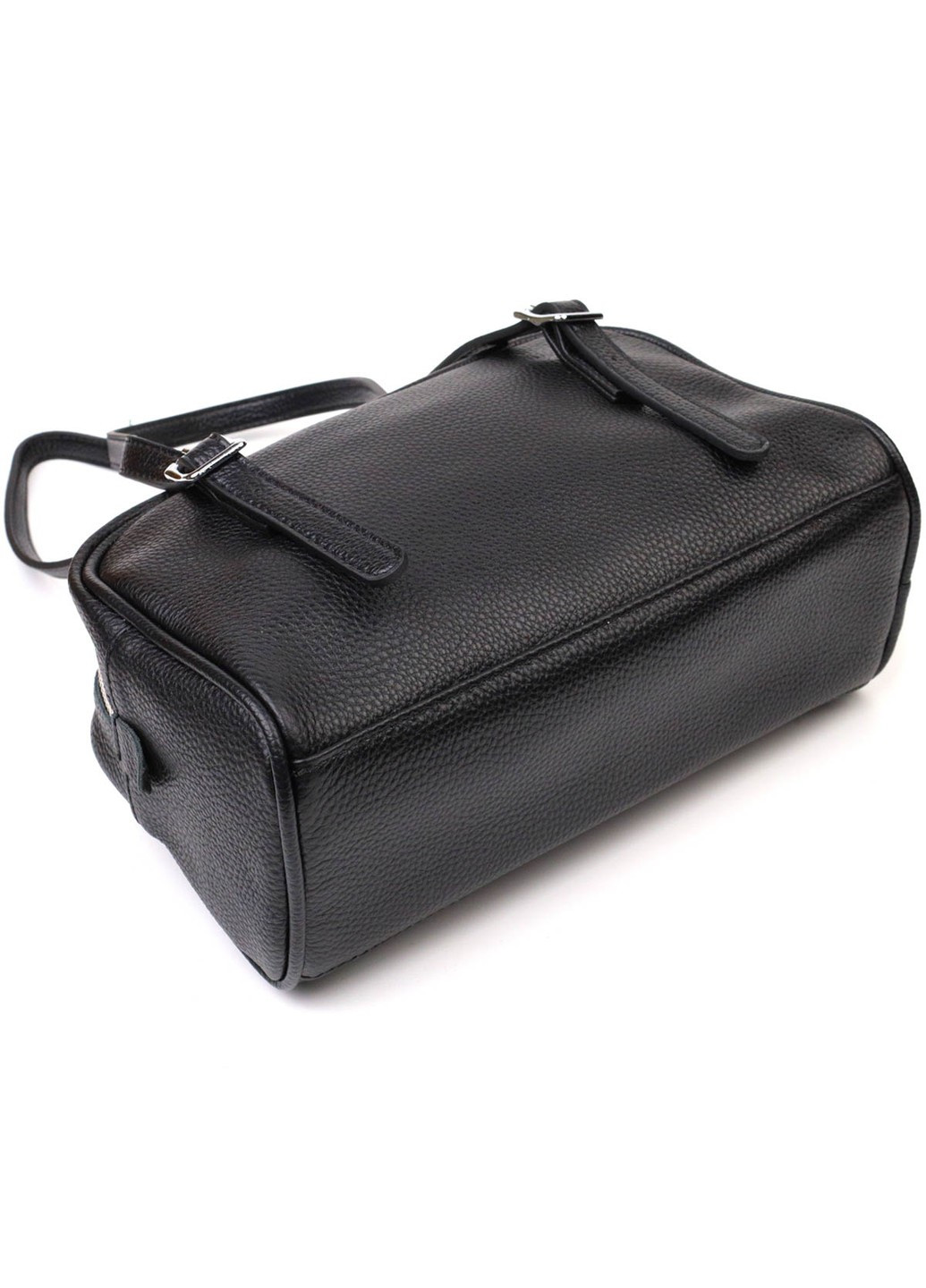 Интересная сумка-клатч со съемными ручками из натуральной кожи 22078 Черная Vintage (260359833)