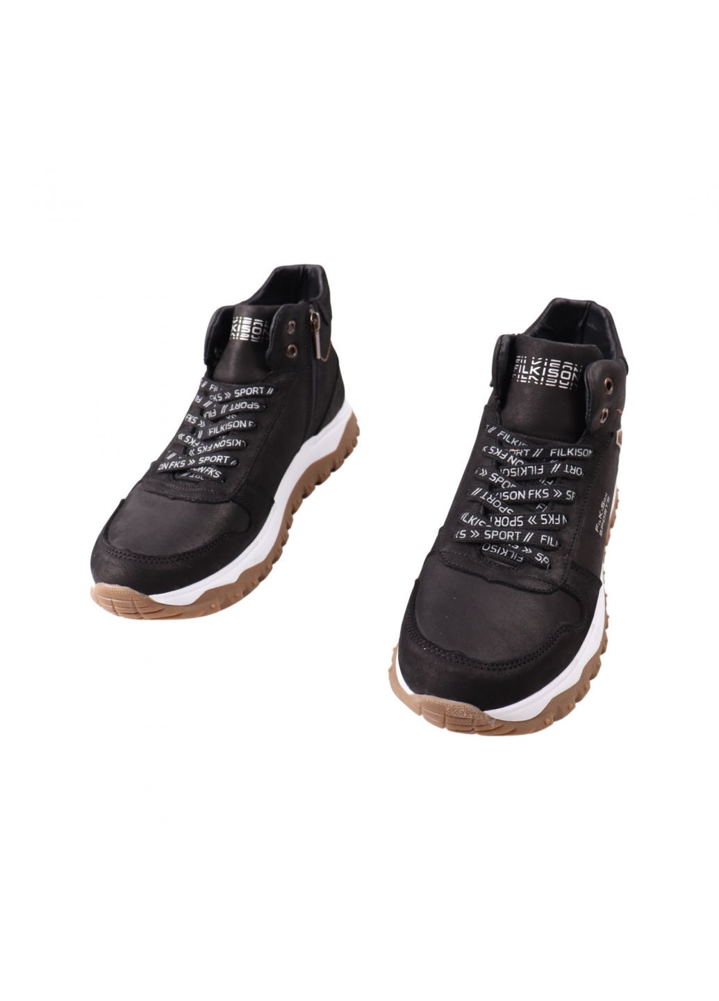 Черные ботинки мужские черные натуральный нубук Konors