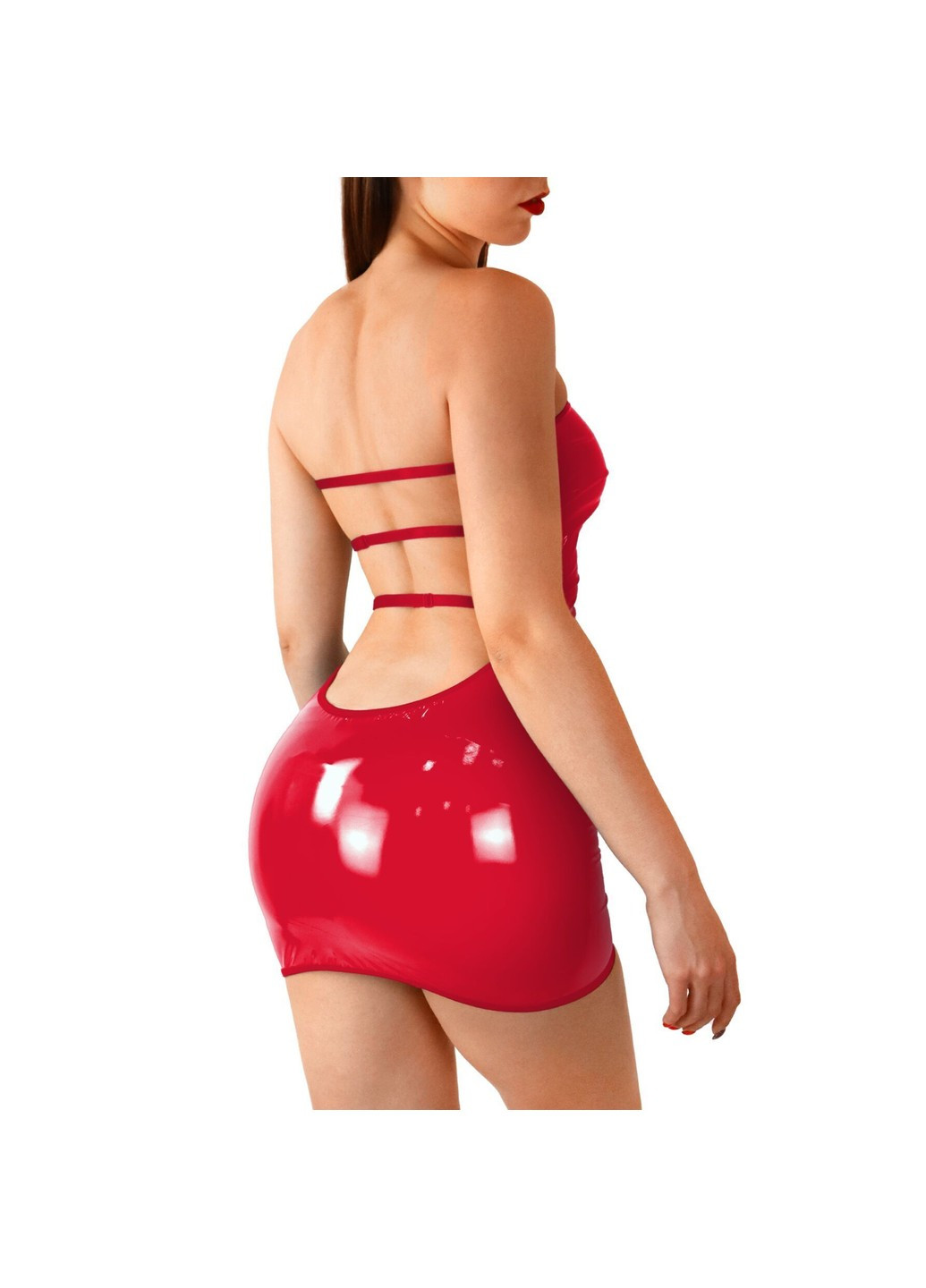 Красный сексуальное виниловое платье - jaklin Art of Sex