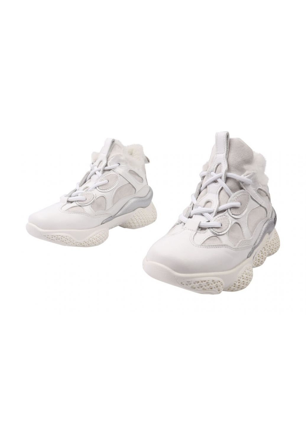 Білі черевики жіночі з натуральної шкіри, на низькому ходу, високі, білі, Tucino 536-21ZHK
