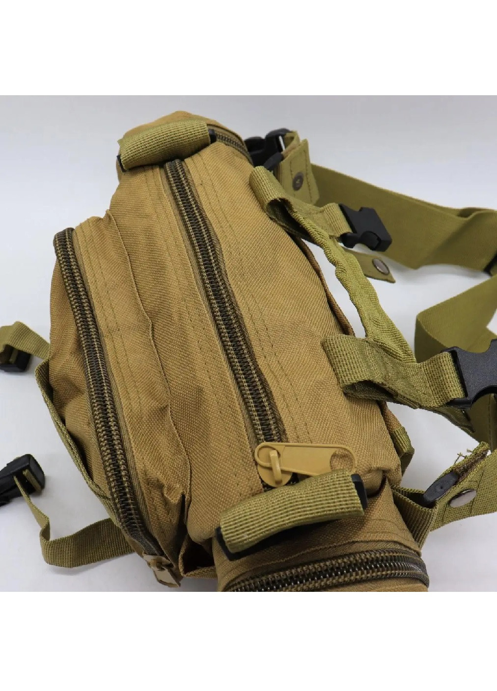 Тактична сумка через плече компактна армійська для риболовлі полювання туризму на 5 л 35х14х18 см (474205-Prob) Пісочна Unbranded (257597018)