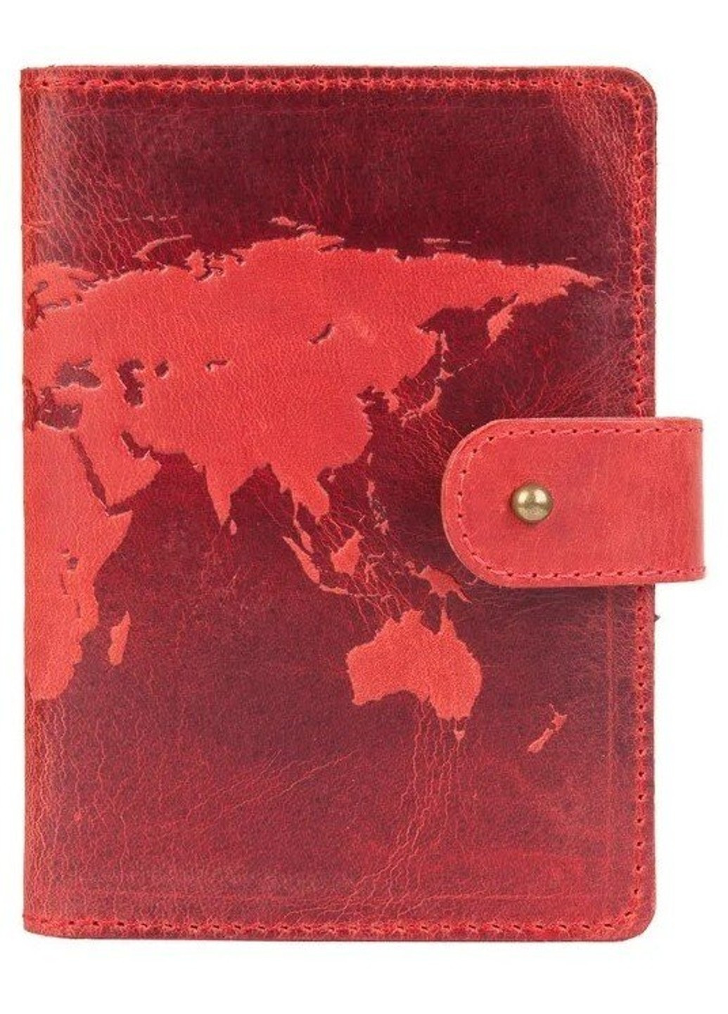 Обложка для паспорта из кожи «World Map» PB-03S/1 Shabby Night Черный Hi Art (268371402)