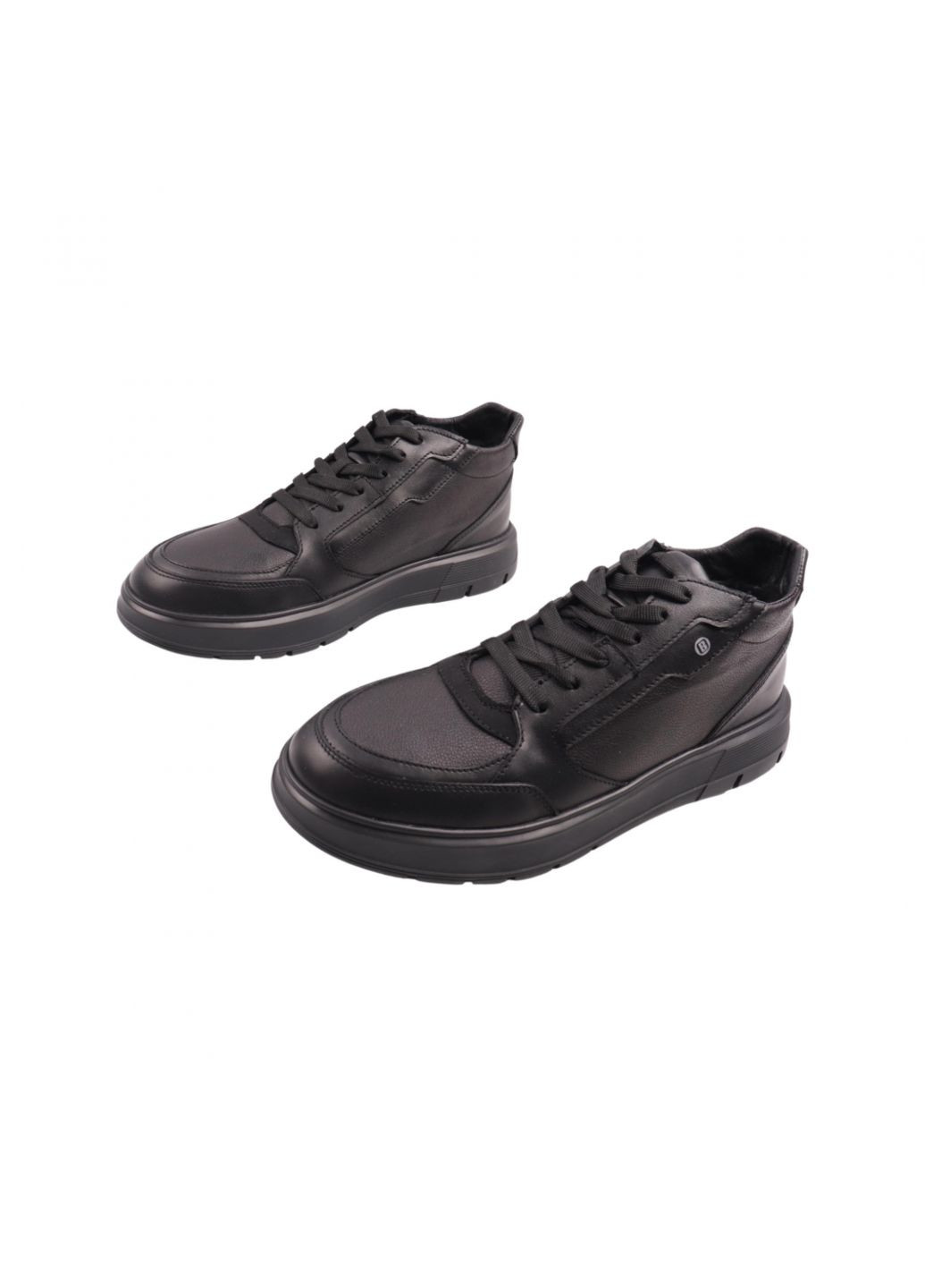 Черные ботинки мужские черные натуральная кожа Brave