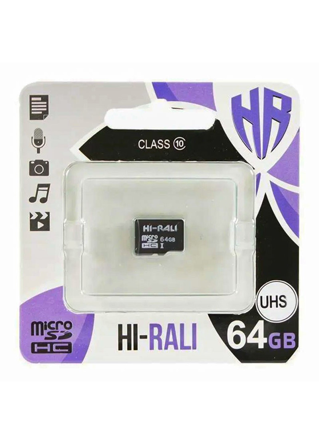 Карта памяти microSDXC (UHS-1) 64 GB Card Class 10 без адаптера Hi-Rali (261769644)