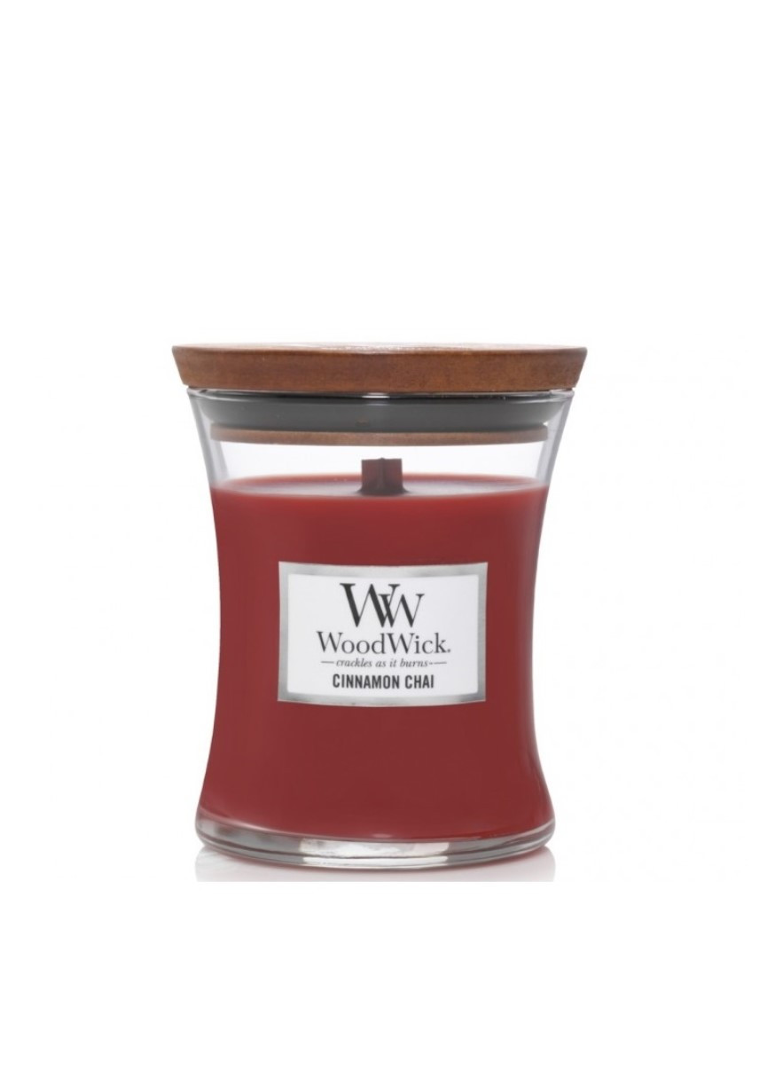 Ароматическая свеча с ароматом ванили и корицы Mini Cinnamon Chai WoodWick (268030142)
