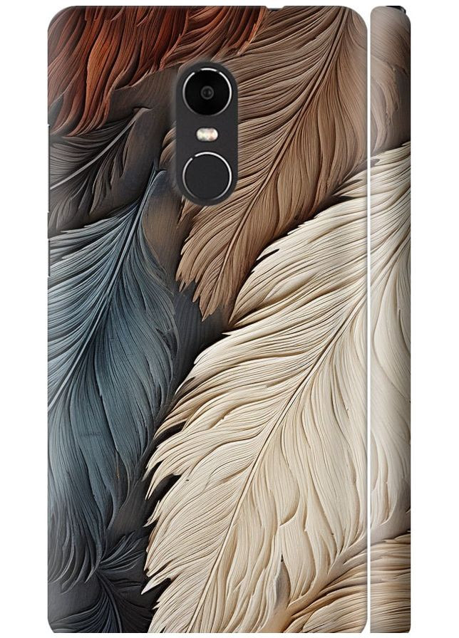 3D пластиковый матовый чехол 'Листья в стиле бохо' для Endorphone Xiaomi Redmi Note 4X (265393604)