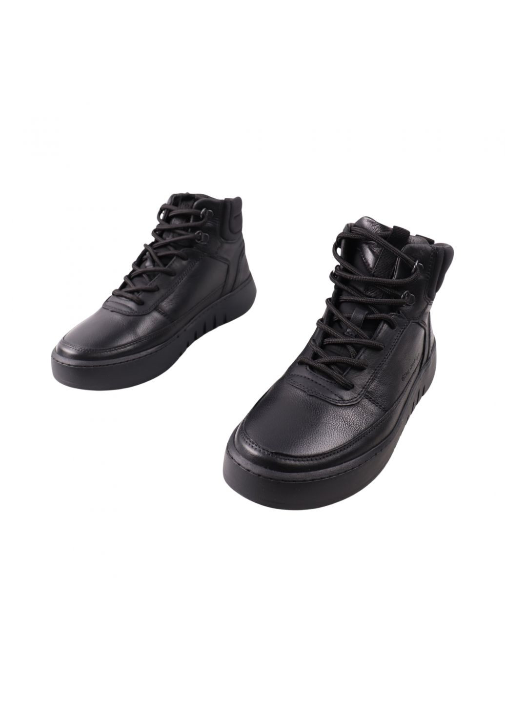 Черные ботинки мужские черные натуральная кожа Detta