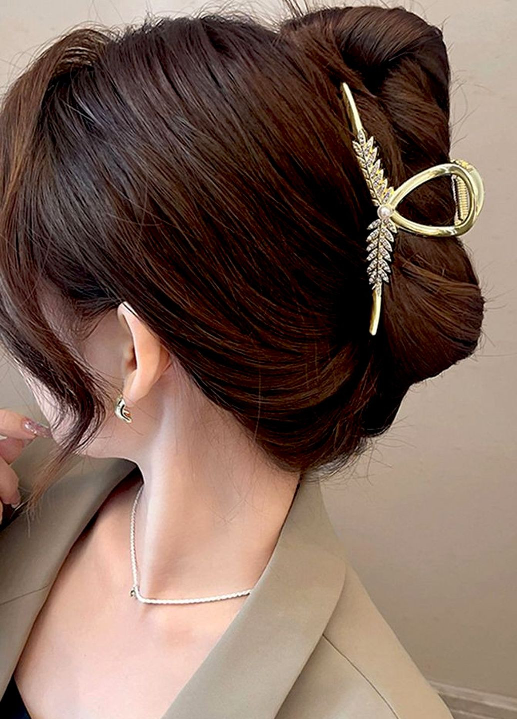 Заколка краб для волос "Luxury", золотистый, 11см Анна Ясеницька (265331488)