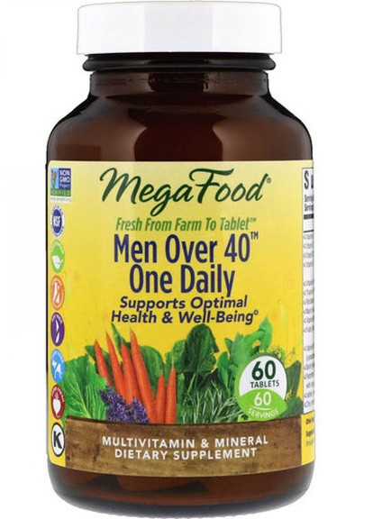 Men Over 40 One Daily 60 Tabs MegaFood (256725594)