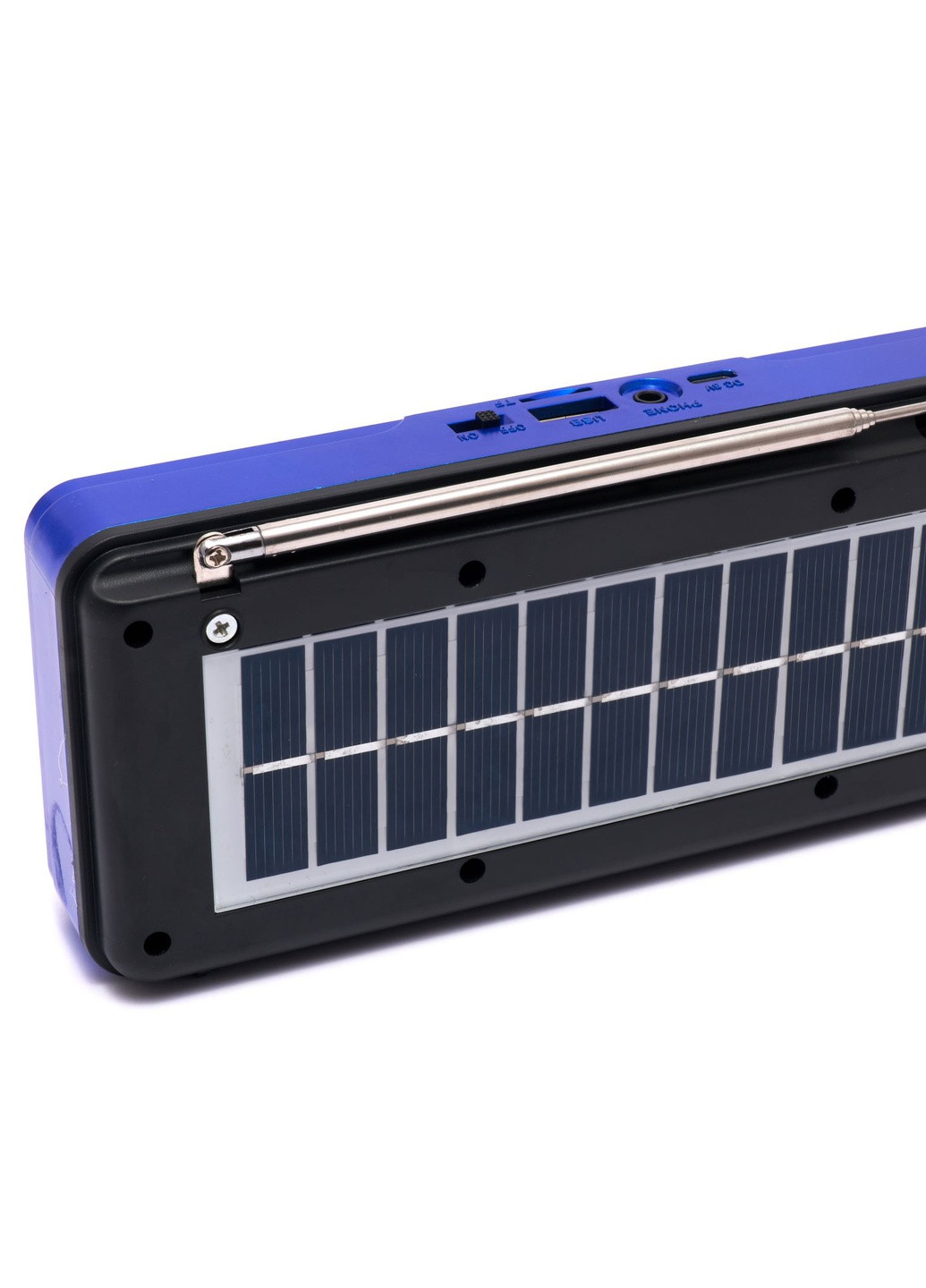 Портативный радиоприёмник аккумуляторный FM радио YUEGAN YG-1881US c SD-карта, MP3 плеер солнечная панель синий Led (257196484)
