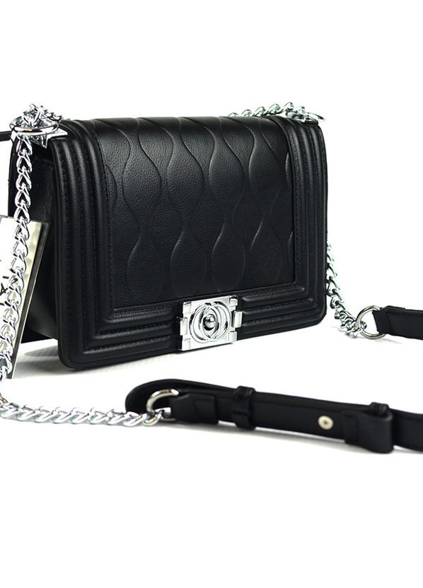 Черная маленькая женская модная сумка клатч на цепочке, молодежная красивая мини сумочка на плечо No Brand (266701147)