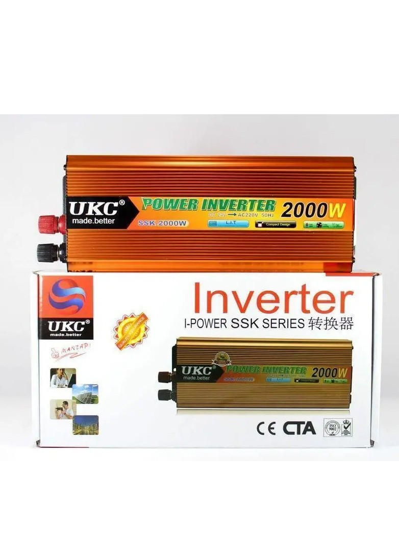 Преобразователь автомобильный напряжения инвертор AC/DC SSK 2000W 12V No Brand (256625617)