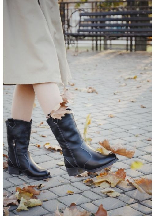Високі зимові жіночі чоботи із натуральної шкіри Villomi (264479356)