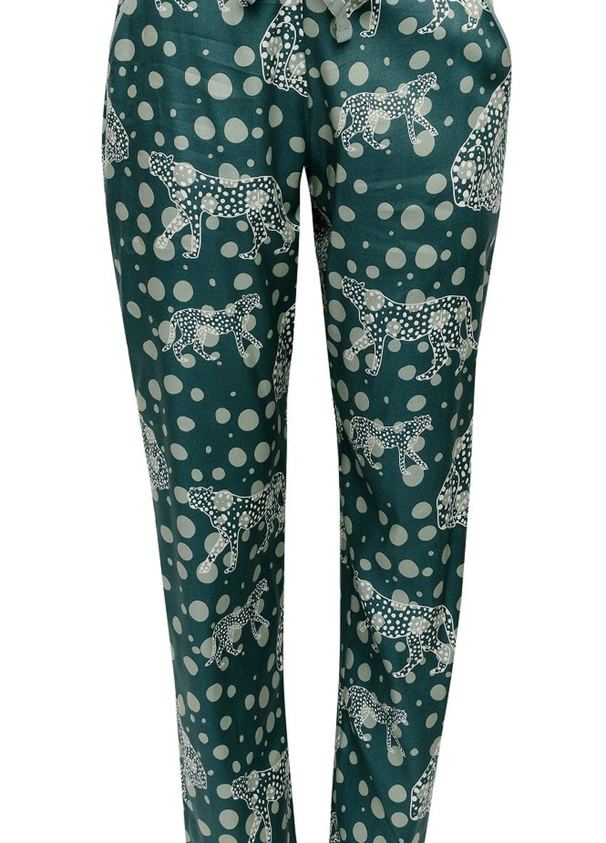 Зелена всесезон піжама жіноча 9755-9756 кофта + брюки Cyberjammies Hannah