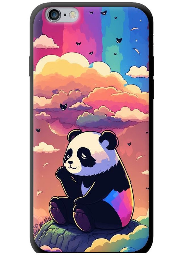 TPU черный чехол 'Панда в облаках' для Endorphone Apple iPhone 6 Plus (276323200)
