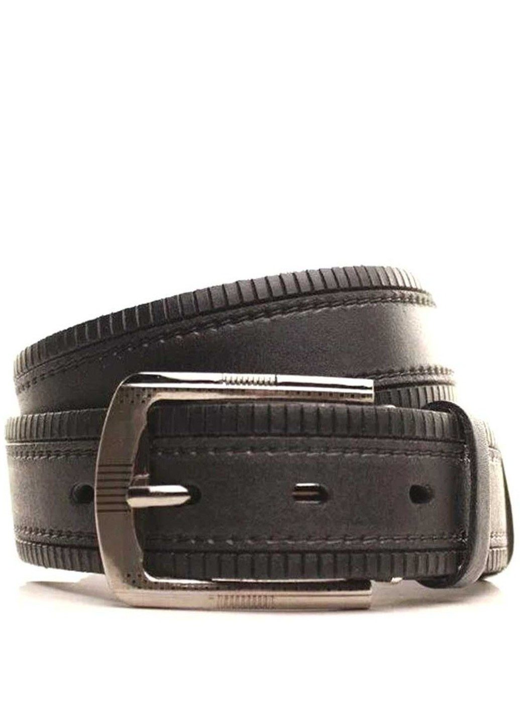 Мужской кожаный чёрный ремень L35S1W25 Lazar (261856347)