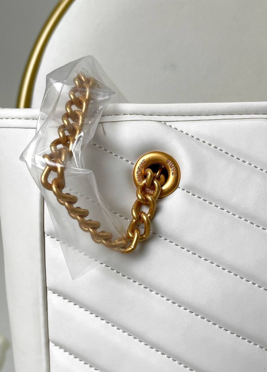 Сумка класична з лого Yves Saint Laurent Big White Bag Vakko (260197740)