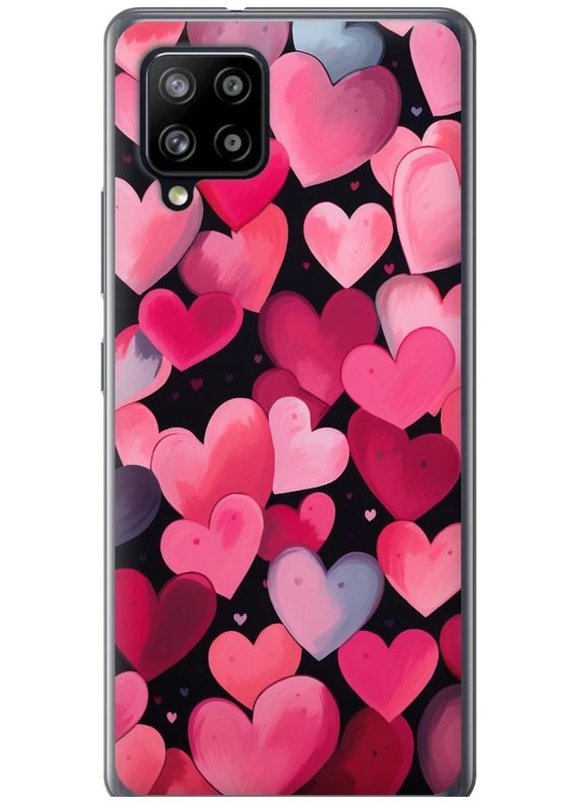 Силіконовий чохол 'Сердечка 4' для Endorphone Samsung Galaxy A42 A426B (267318813)