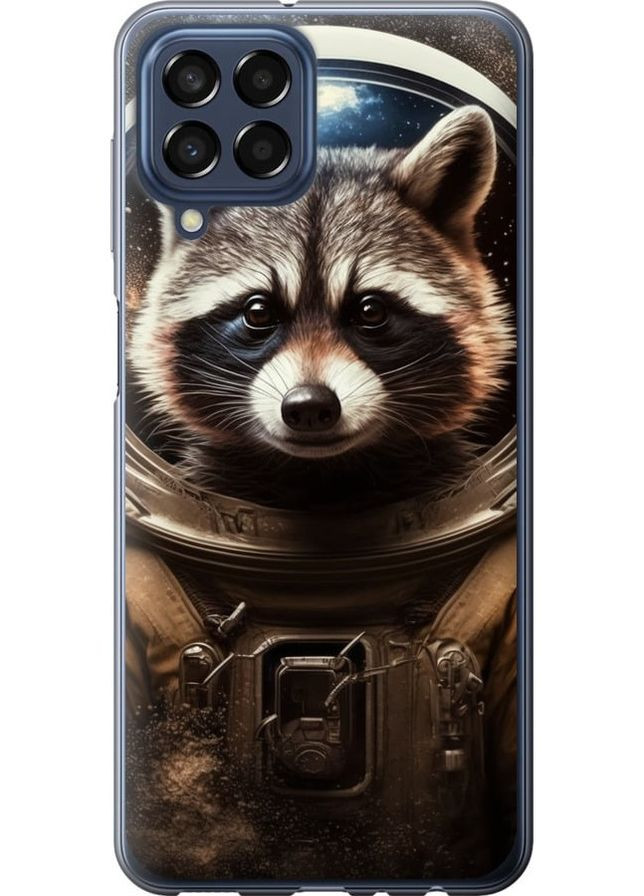 TPU чорний чохол 'Єнот-австронавт' для Endorphone Samsung Galaxy M33 M336B (276320253)