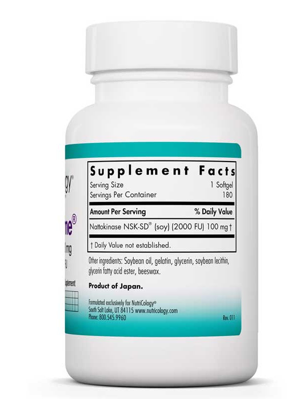 NattoZyme Nattokinase 100 mg 180 Caps ARG-55380 NutriCology (257561314)