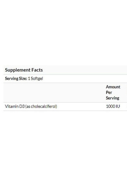 Vitamin D3 1000 IU 90 Softgels LEX-17539 Life Extension (256725039)