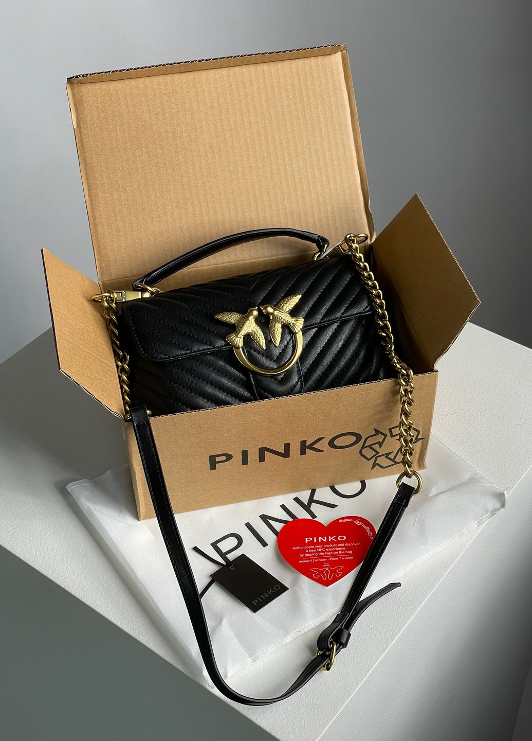 Сумка c лого Pinko Mini Classic Lady Love Bag Puff No Brand (276650388)