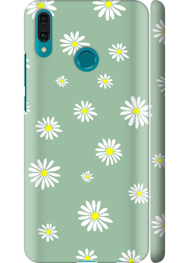 3D пластиковый матовый чехол 'Ромашки v4' для Endorphone Huawei Y9 2019 (258094485)