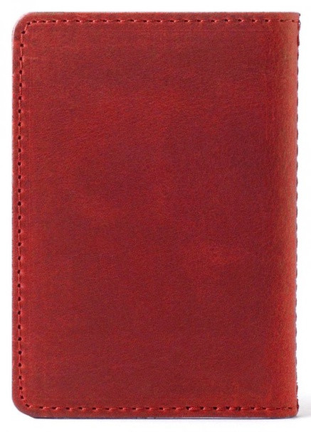 Шкіряна обкладинка на id паспорт, для документів (права, техпаспорт) Villini 017 Червоний Martec (259164682)