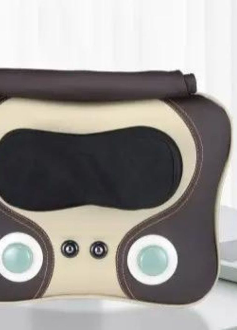 Массажная роликовая подушка Massage Pillow 8802-003 MASSAGE PILLOW коричневая (MER-15182_741) XPRO (261330247)