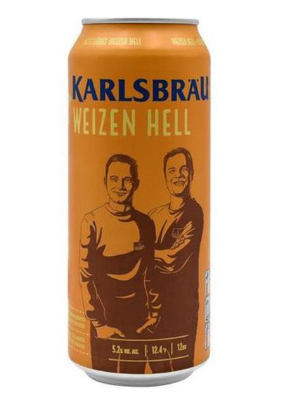Пиво Karlsbrau Helles Natur Weizen светлое нефильтрованное 5.2% 0.5 л. Германия No Brand светлое