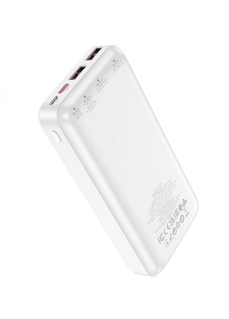 Повербанк Astute + кабель micro-usb (20000 mAh, x2 USB Type-A, USB Type-C, micro USB, с быстрой зарядкой) - Белый Hoco j101a (269266508)
