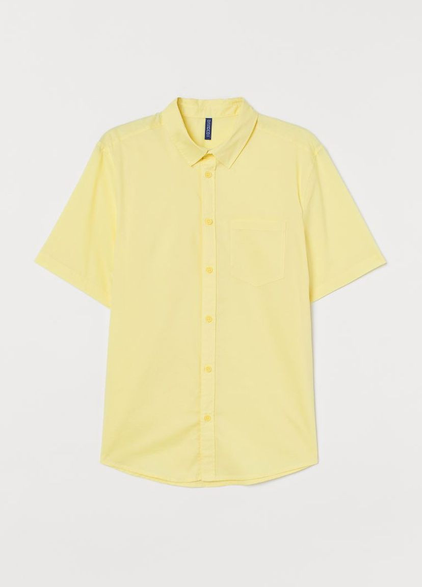 Желтая повседневный рубашка однотонная H&M