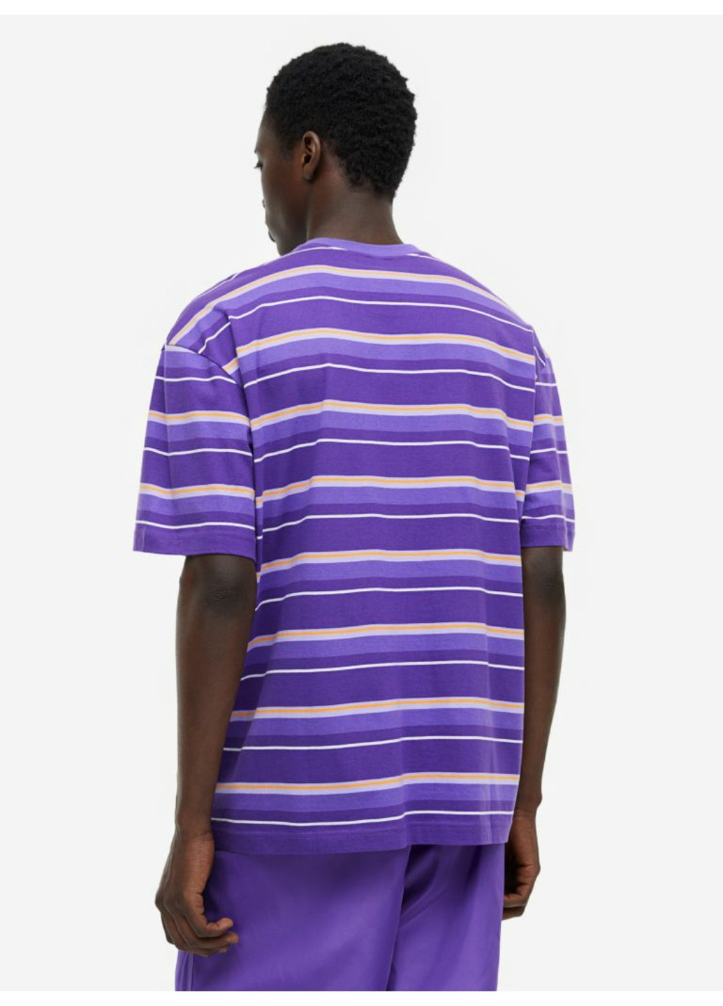 Фиолетовая мужская футболка regular fit (55817) s фиолетовая H&M