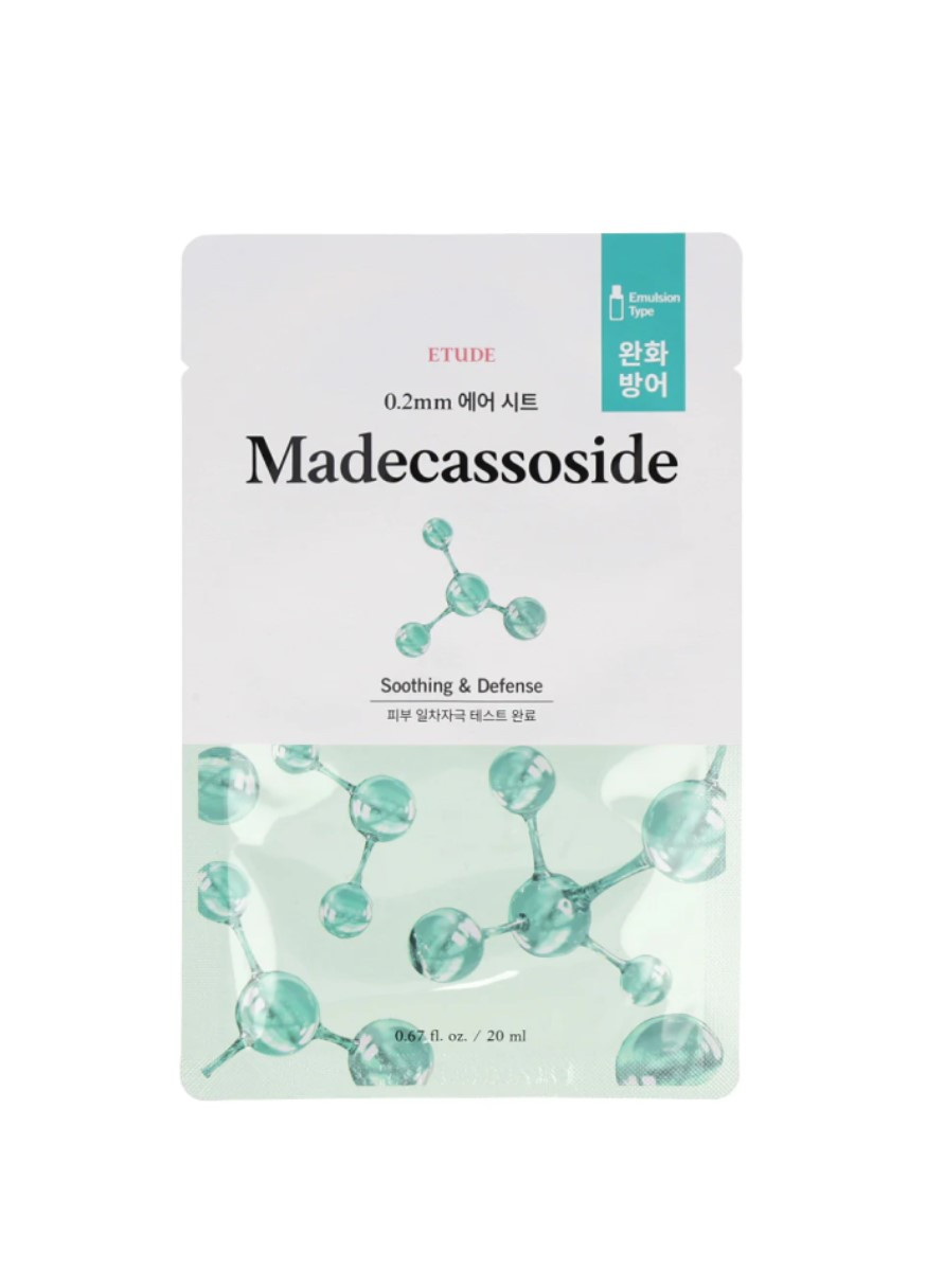 Тканевая успокаивающая маска с мадекассосидом 0.2mm Therapy Air Mask Madecassoside 20 мл Etude House (277972908)
