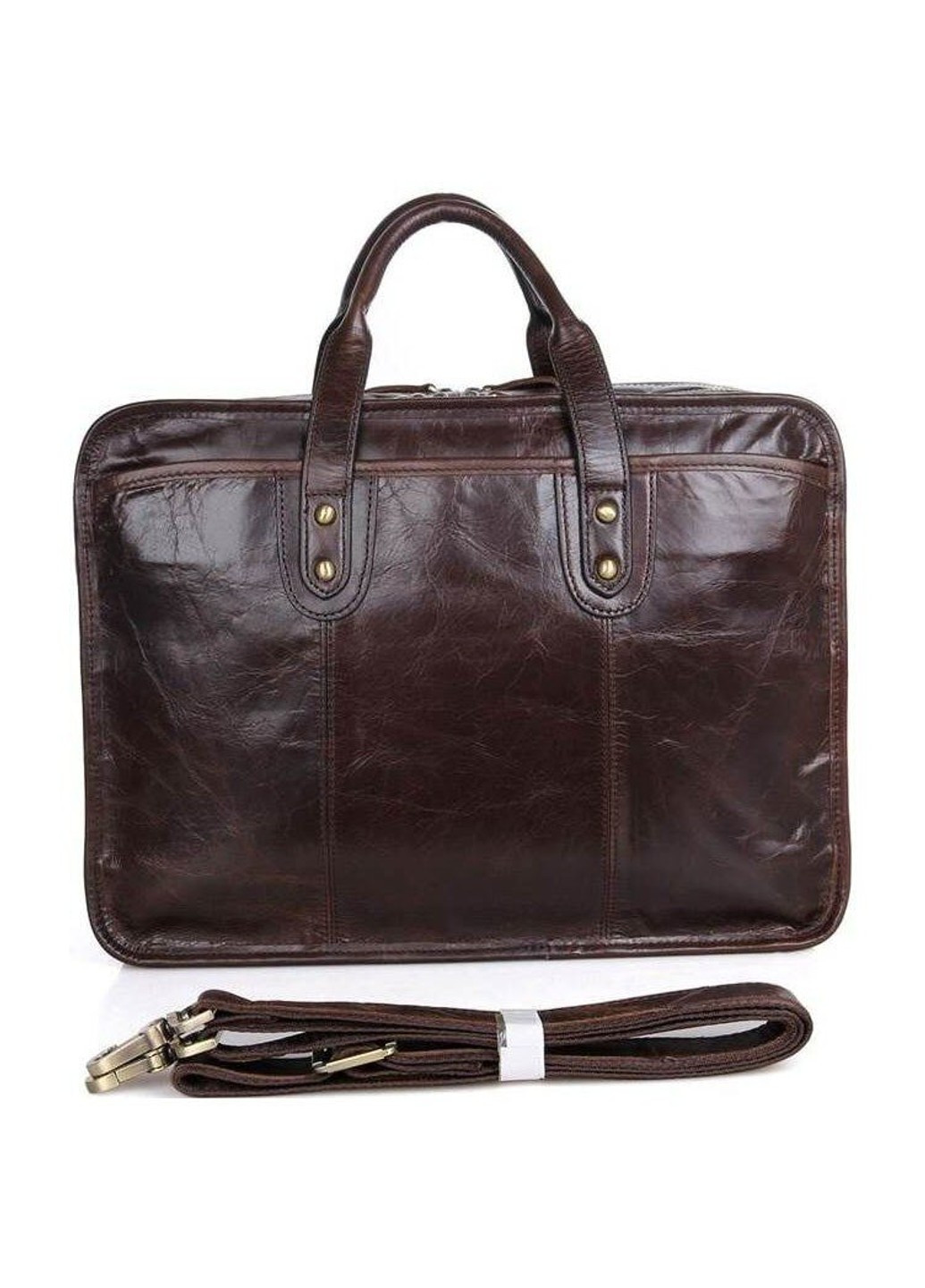 Чоловіча шкіряна сумка 14539 Темно-коричневий Vintage (262523632)