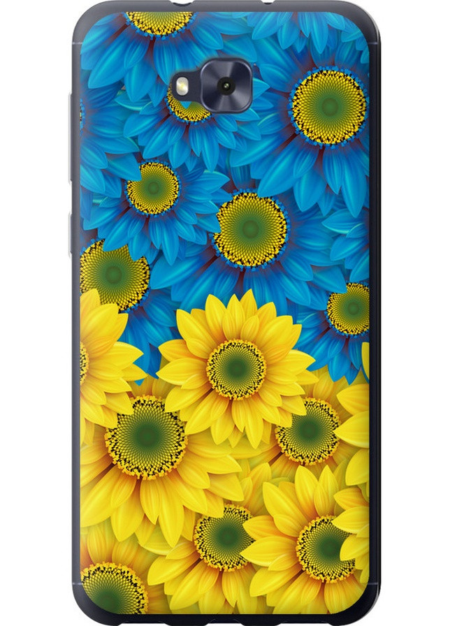 Силиконовый чехол 'Жёлто-голубые цветы' для Endorphone Asus ZENFONE 4 SELFIE / ZD553KL (258299422)