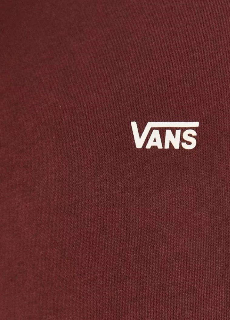 Бордовая футболка Vans