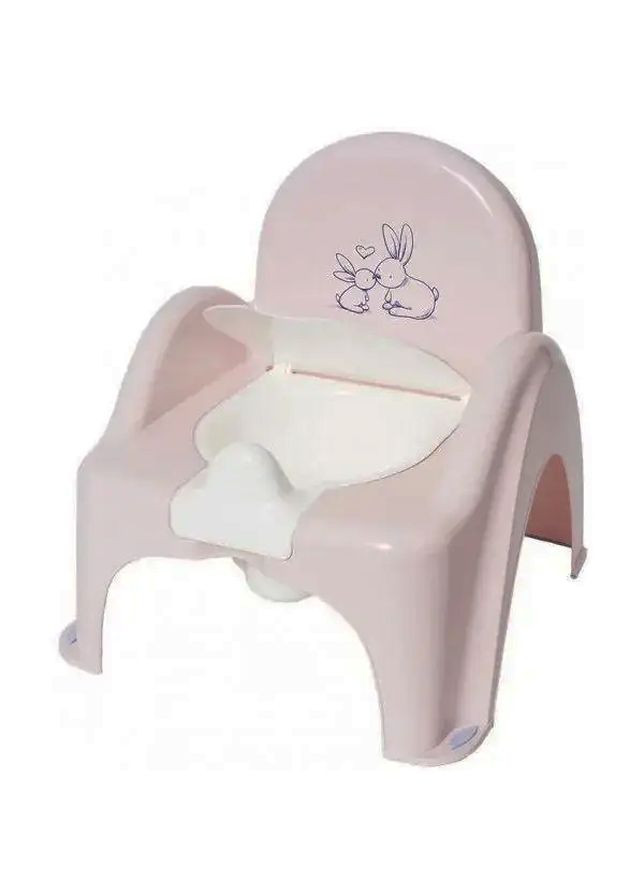 Горшок-стульчик "Зайчики" с музыкой цвет розовый ЦБ-00242690 Tega (276383482)