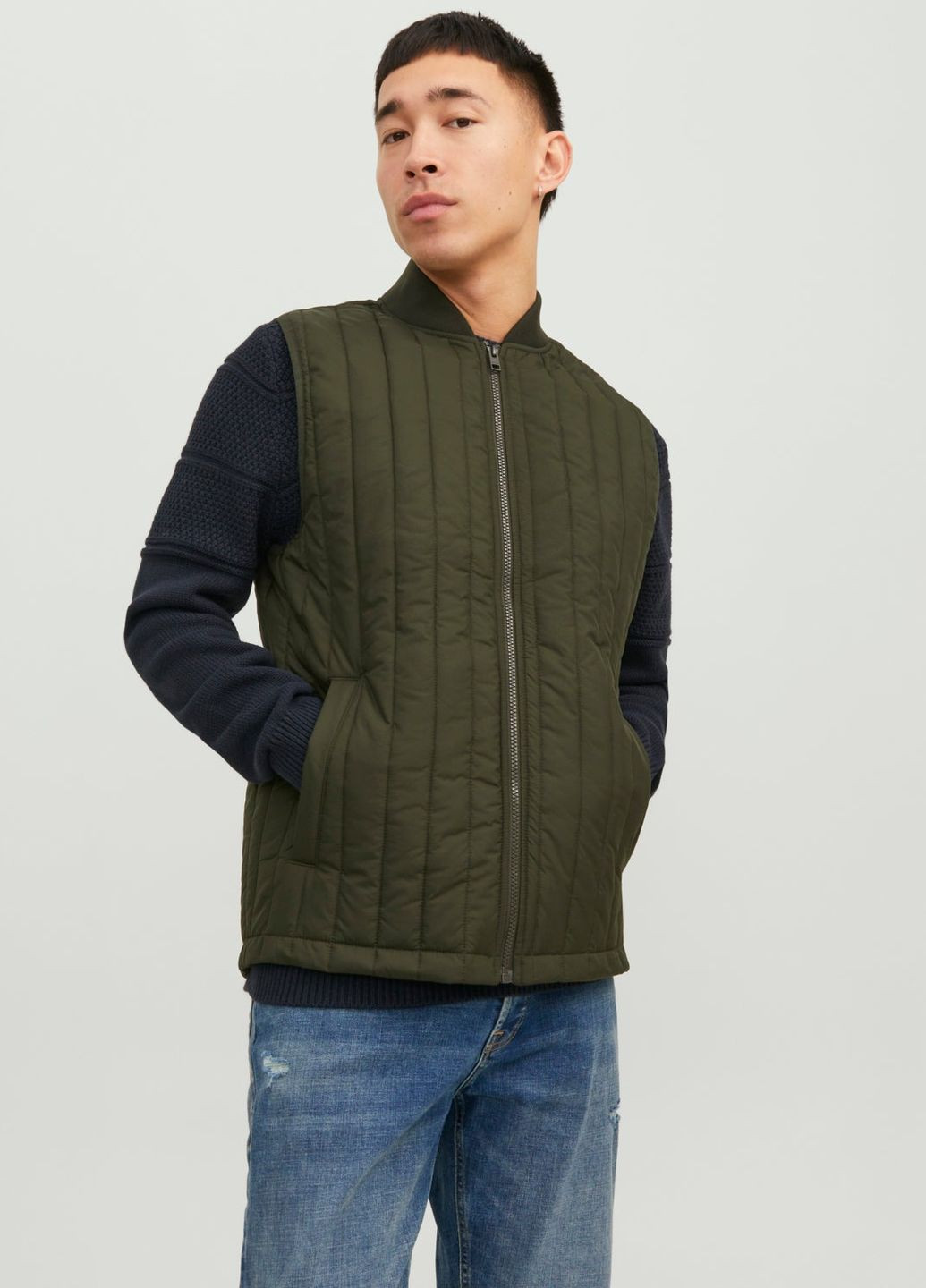 Жилет,хаки,JACK&JONES Jack & Jones (277923125)