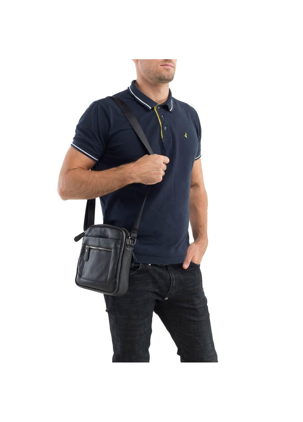 Чоловіча шкіряна сумка через плече маленька A25-223A Tiding Bag (277963109)