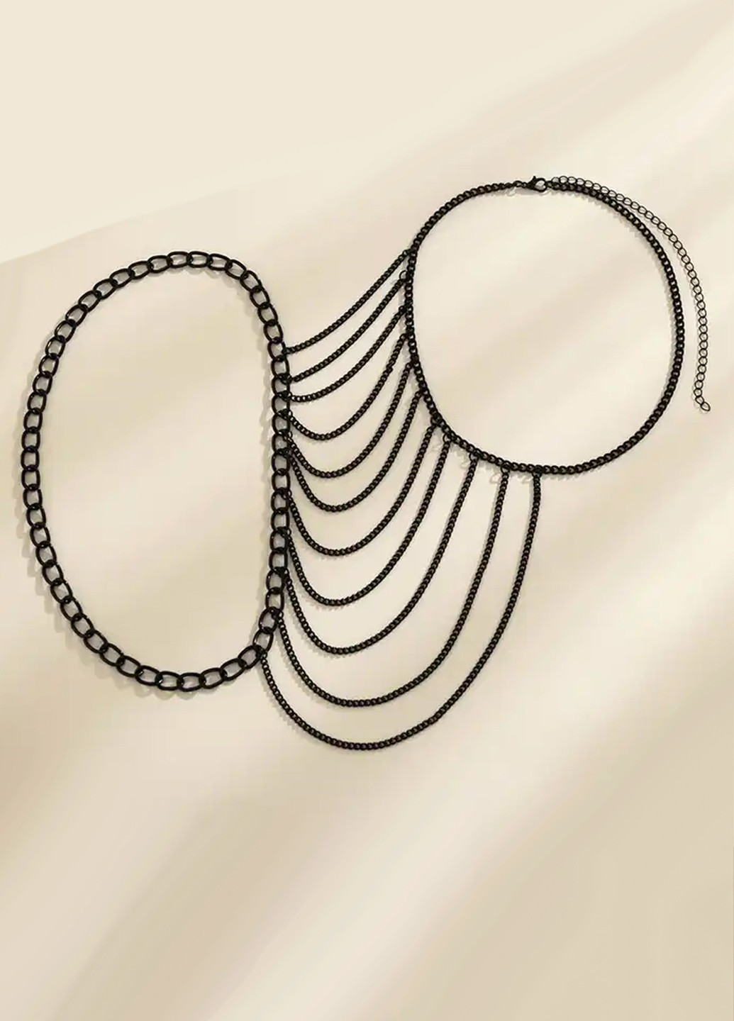 Ланцюжок шия-плече "Fashion NEW" чорний, 40+15 см, та 50 см Анна Ясеницька (266700802)