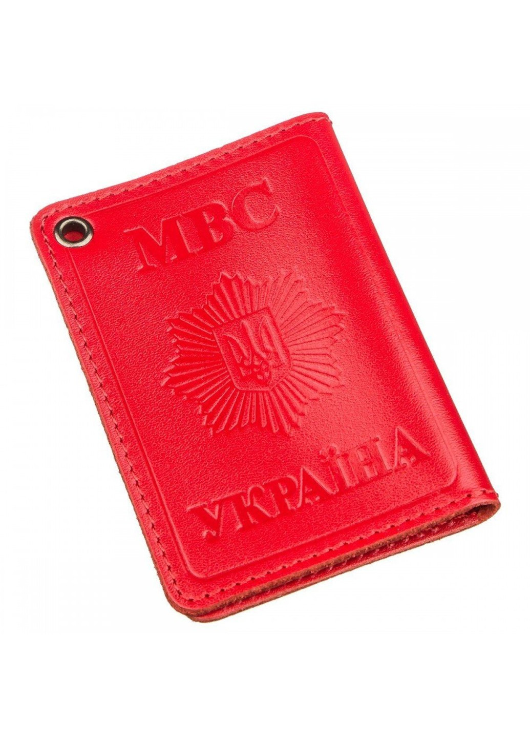 Кожаная красная обложка на документы МВС 13978 Shvigel (263135704)